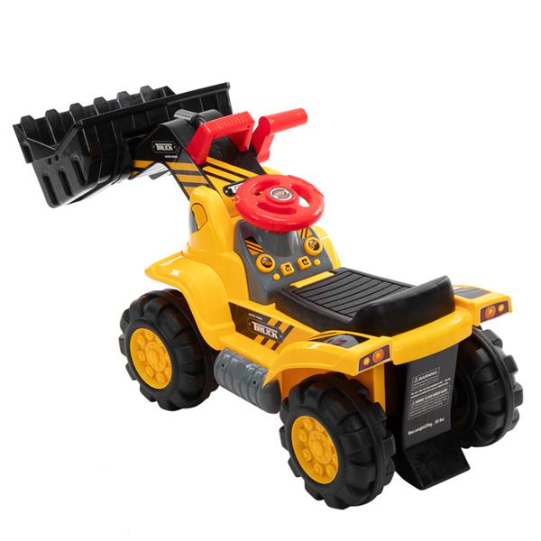 儿童推土机   玩具车 不带动力 + 两粒塑胶仿真石头、一顶帽子-8