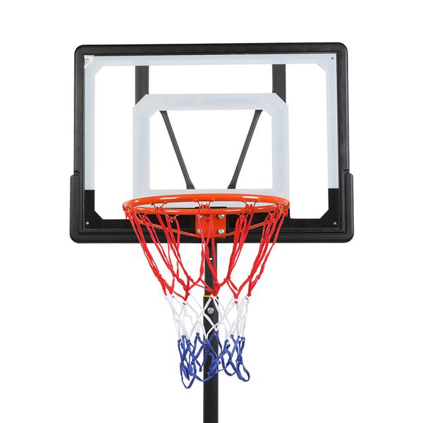 【LX】LX-B03S 便携式可移动青少年PVC透明板 室内外篮球架（篮筐调节高度1.2m-2.1m） 最大适用7#球-15