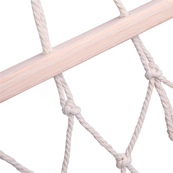 木杆涤棉网状吊床-200*80cm带绑绳-44