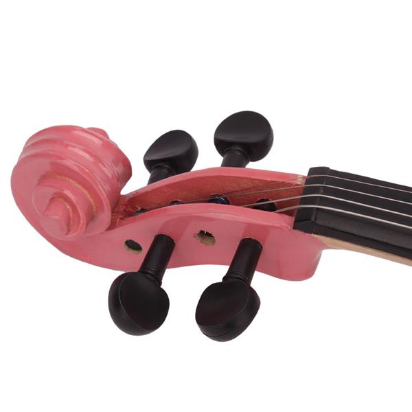 1/2 粉色小提琴+盒+弓子+松香-5