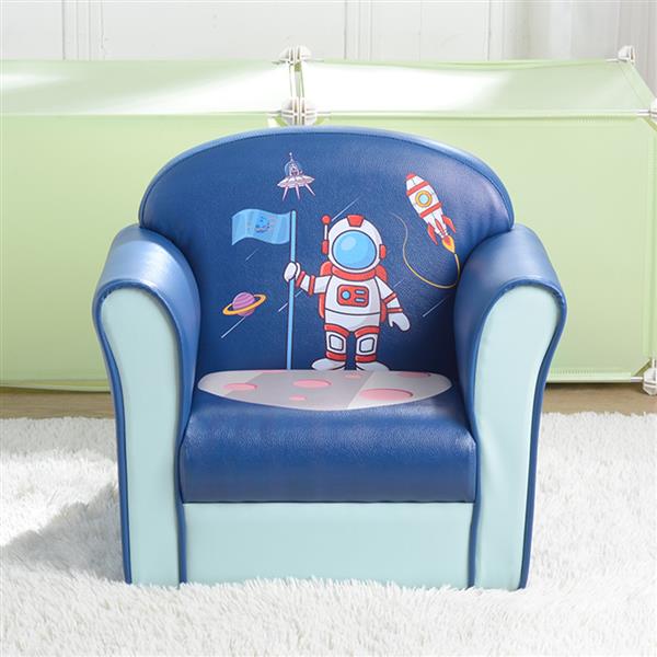 【BF】儿童单人沙发太空系列宇航员款 美标PU蓝色-2