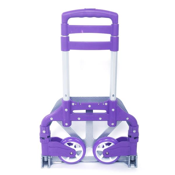 便携可折叠伸缩型拉杆车手推车行李车 紫色-23