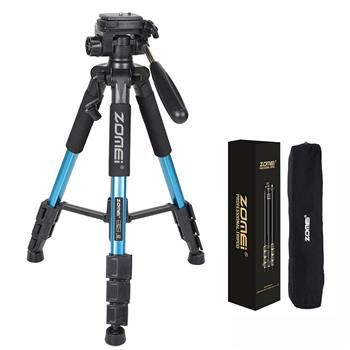 ZOMEI Q111 55寸专业铝合金相机三脚架摄像机支架用于数码单反相机佳能尼康Sony  蓝色