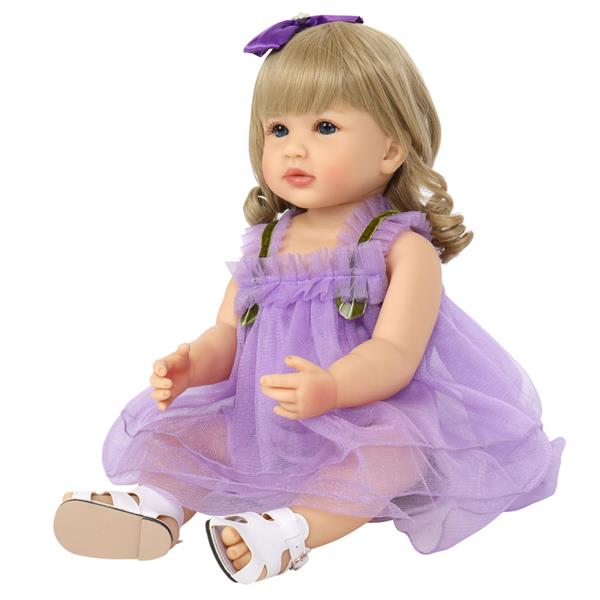 【KRT】全胶仿真娃娃：22英寸 紫色蕾丝裙-2