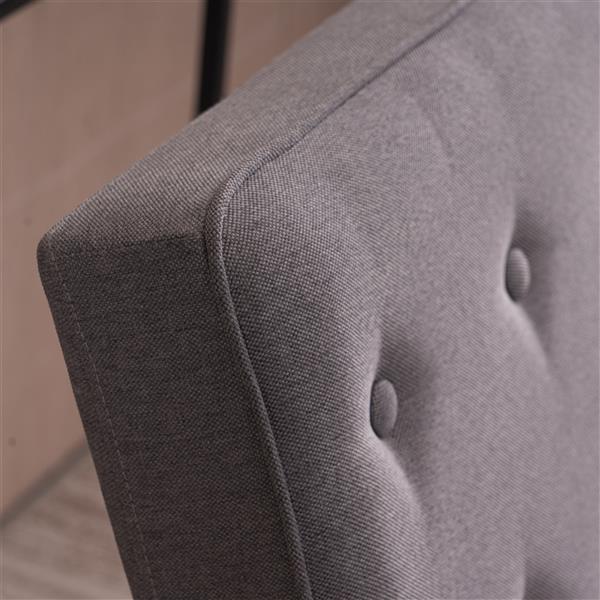 A款复古的现代木质 单人沙发椅，灰色布料（75x69x84CM）-38