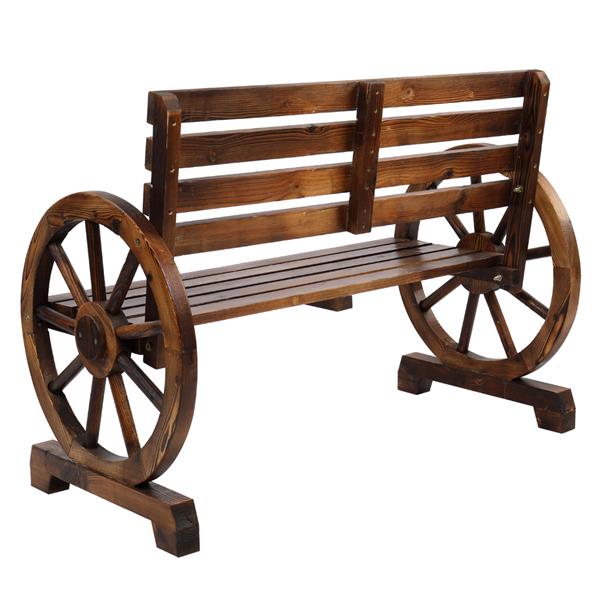 碳化色木轮长椅-3