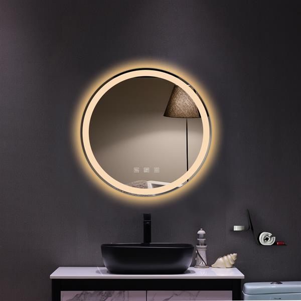 圆形触摸LED浴室镜 三色调光、调亮度-20'-9