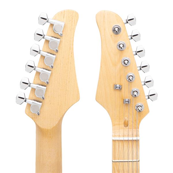 ST3单珍珠护板电吉他(白色)+包+背带+拨片+摇把+连接线+扳手工具-17
