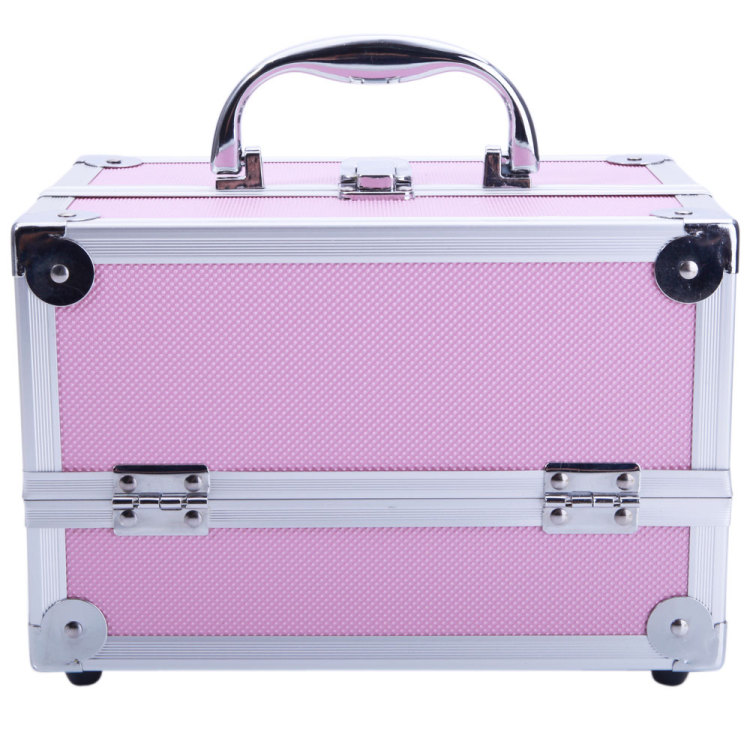 铝合金带镜子手提化妆箱SM-2176粉色- Oscart