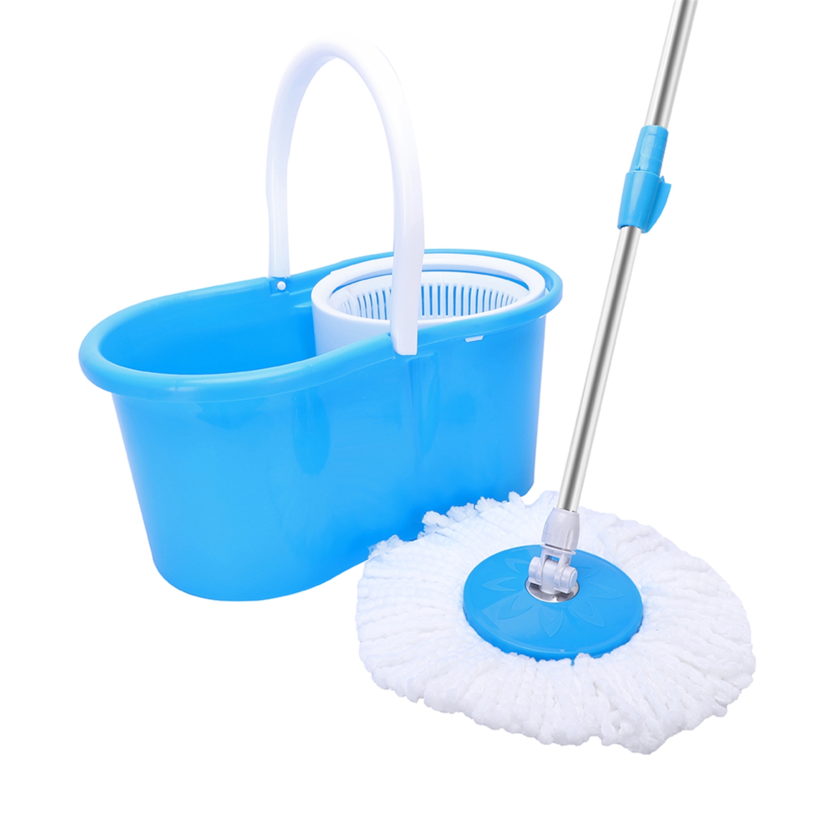 360° Spin Mop with Bucket & Dual Mop Heads Blue