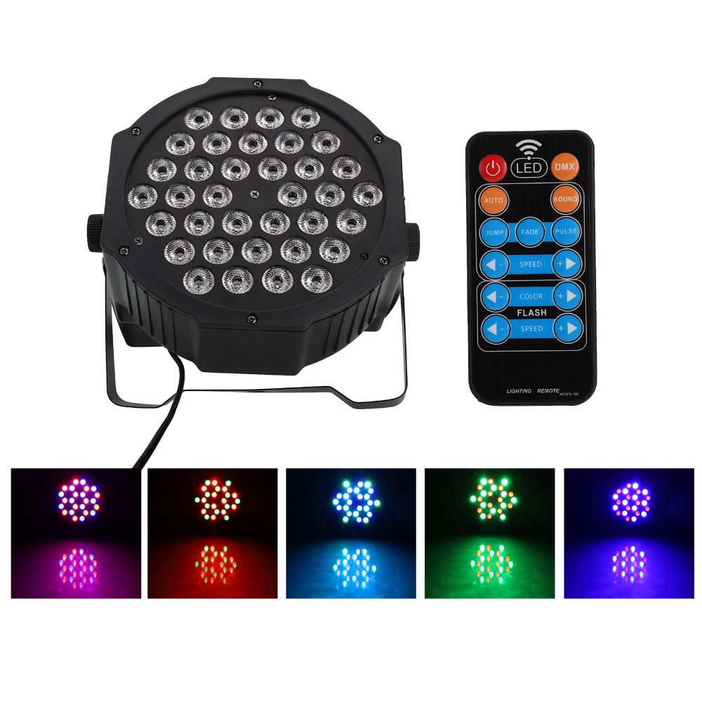 36W 36-LED RGB Remote / Auto / Sound Control DMX512 High Brightness Mini DJ Bar Party Stage Lamp wit