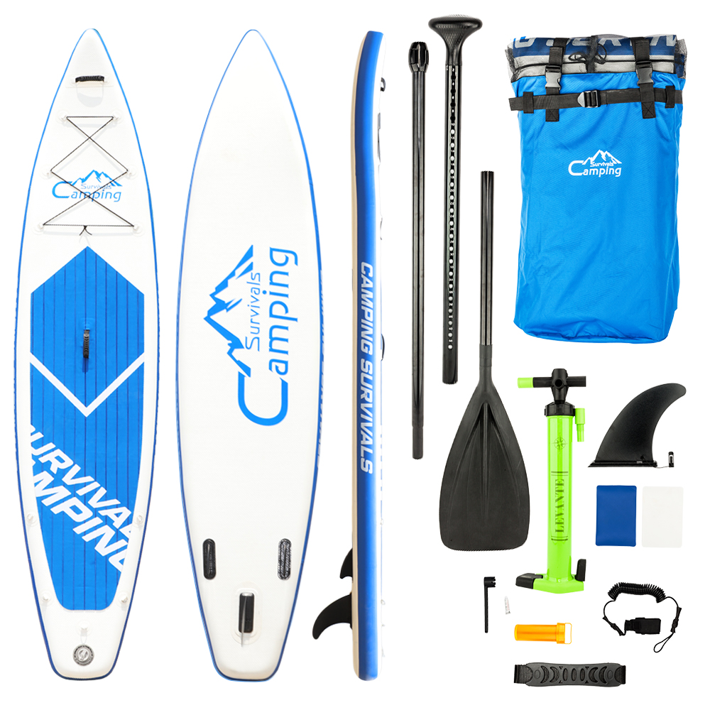KS-SP1009 12' Adult Inflatable SUP Stand Up Paddle Board White & Blue