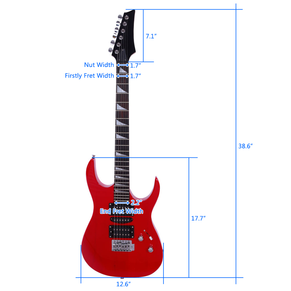 170型电吉他(红色)+包+背带+拨片+摇把+连接线+扳手工具- Oscart