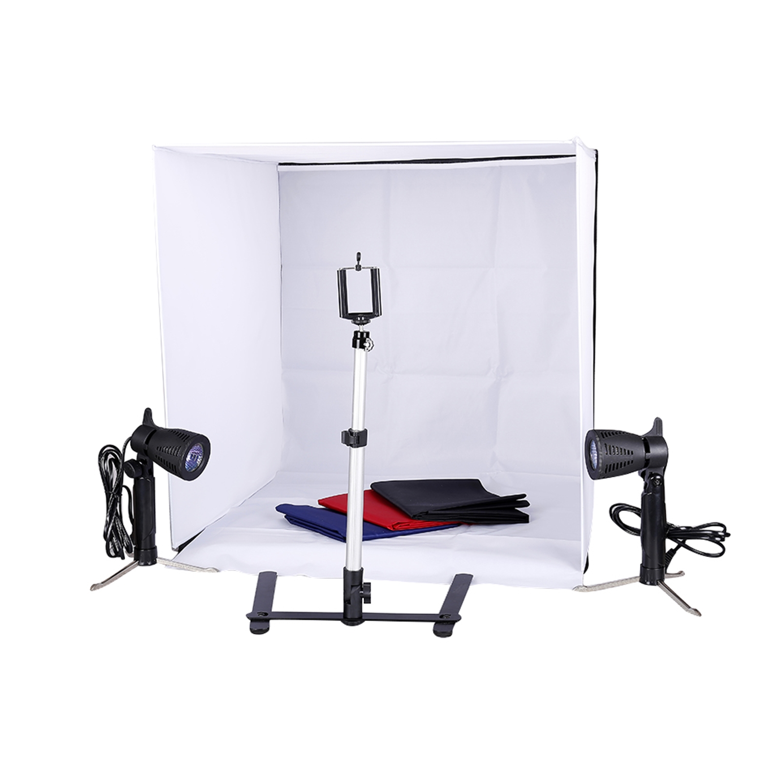 Kshioe 60cm Shelves Mini Studio Set Black & White & Red & Blue UK