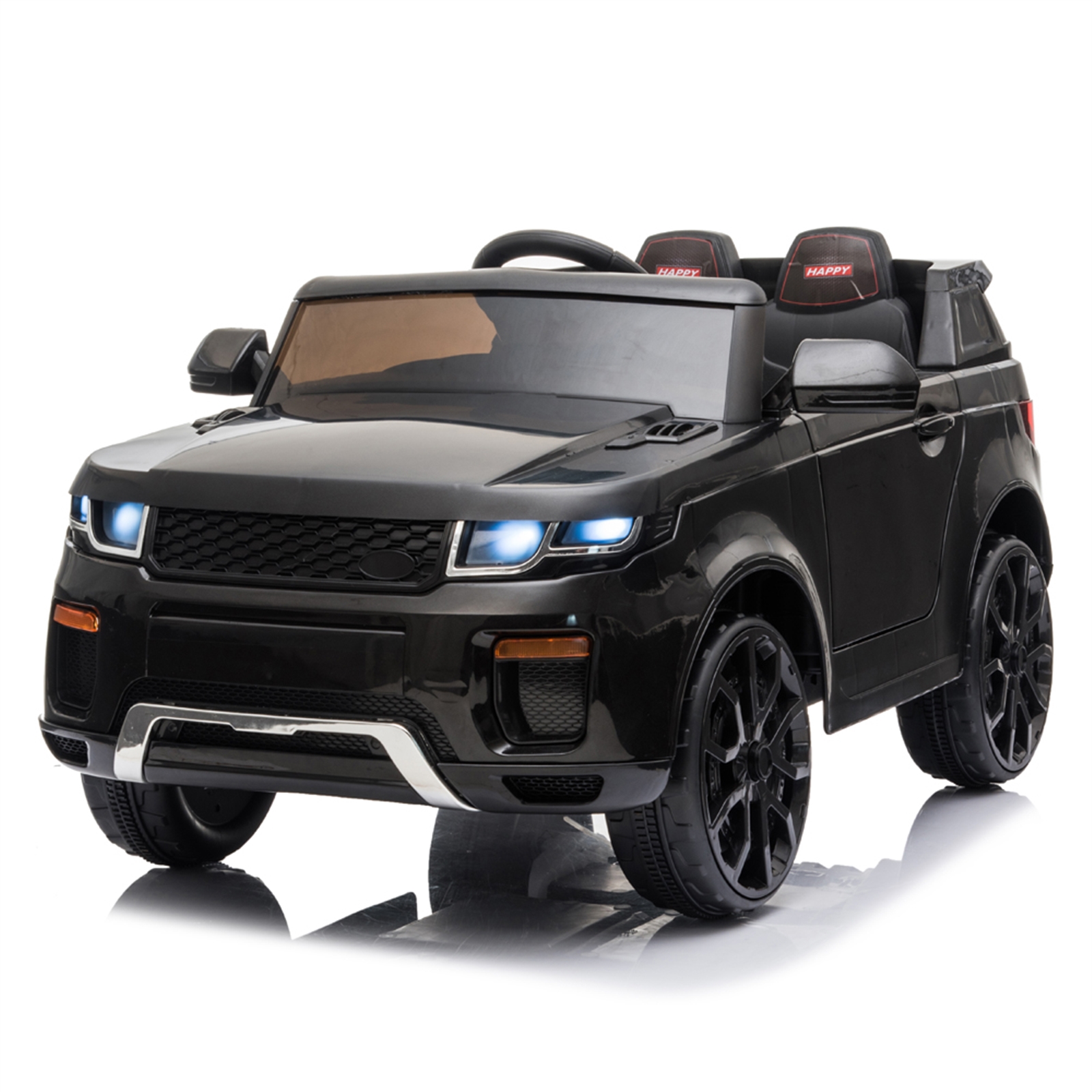 12V Kids Ride On Car 2.4GHZ Remote Control LED Lights Black