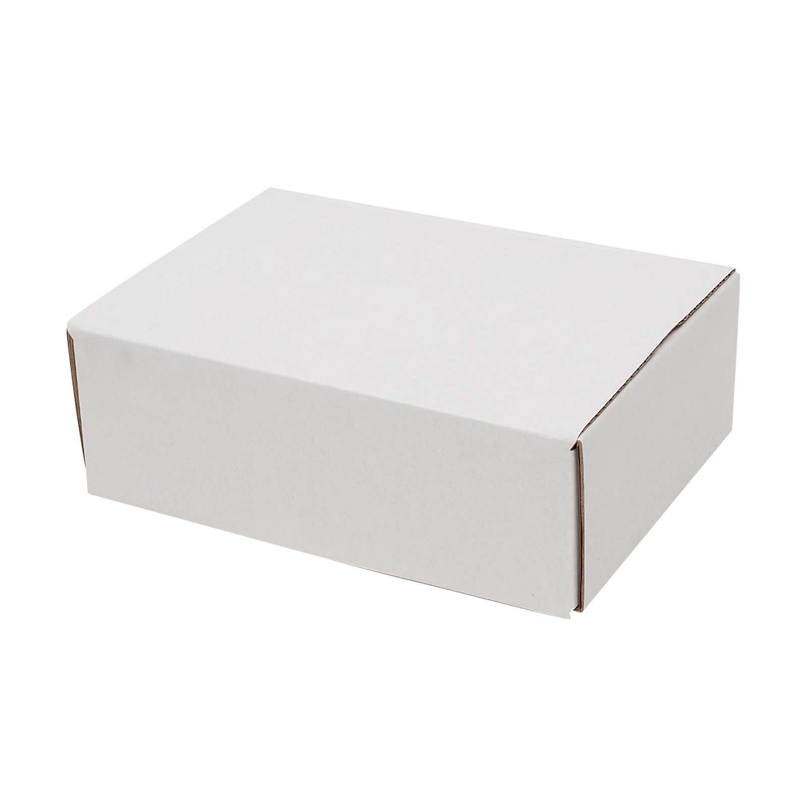 50 Corrugated Paper Boxes 6x4x2 "(15.2 * 10 * 5cm) White Outside and Yellow Inside