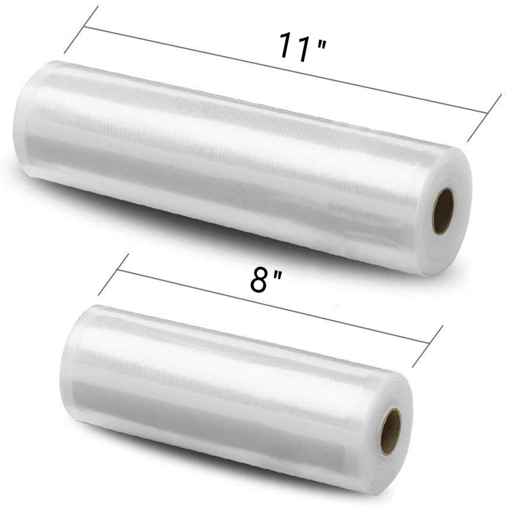 2 pcs 8"x50'（20cmx15m）Vacuum Food Packaging Bag Dot Rolls