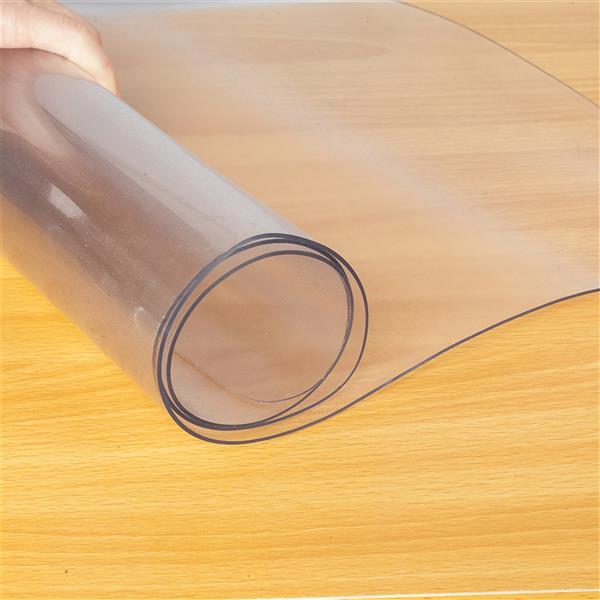 PVC透明地板保护垫椅子垫 不带钉 凸形 【90x120x0.15CM】-6