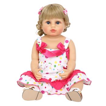 【KRT】全胶仿真娃娃：22英寸 可爱波点裙装