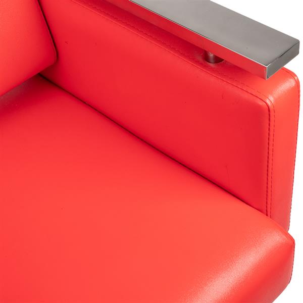 【CS】方形底座精品发廊专用美发椅美容椅红色 HC197R-10