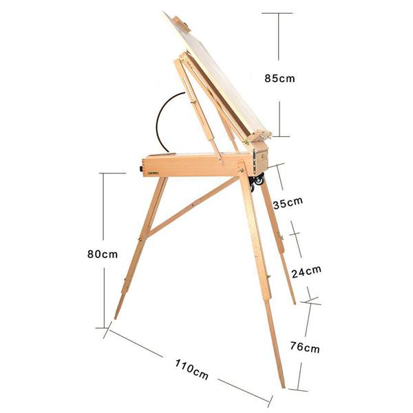 【SF】HX-3E 拉杆带轮意大利油画箱美术便携画架-6