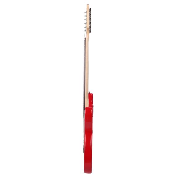 ST玫瑰木指板电吉他(红色)+包+背带+拨片+摇把+连接线+扳手工具-6