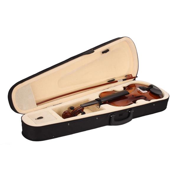 4/4 自然色小提琴+盒+弓子+松香