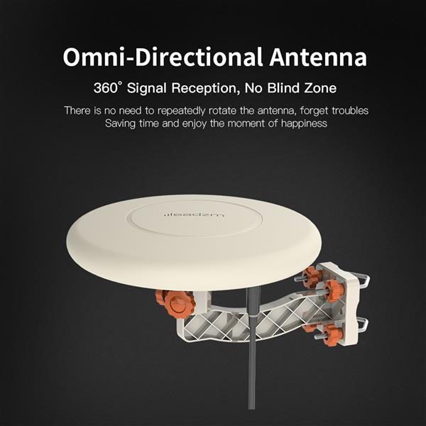 【美规】 TA-A1 UV双段47-860 MHz 15-18dB全向天线白色 带放大器（此款在亚马逊平台存在侵权风险）