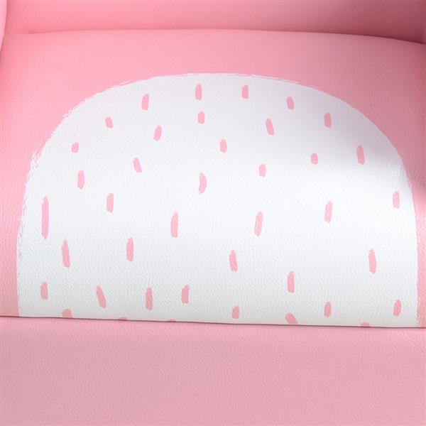 【BF】儿童单人沙发可爱系列兔子款 美标PU深粉色-5