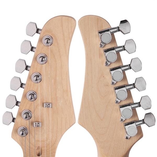 ST玫瑰木指板电吉他(黑白色)+包+背带+拨片+摇把+连接线+扳手工具-15