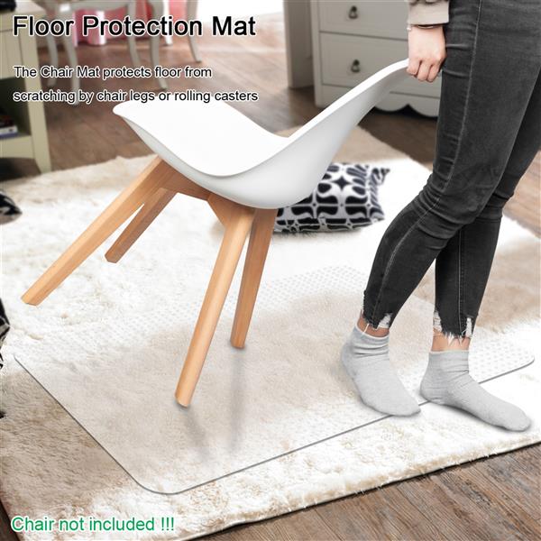 PVC透明地板保护垫椅子垫 带钉 矩形 【90x120x0.2cm】-18
