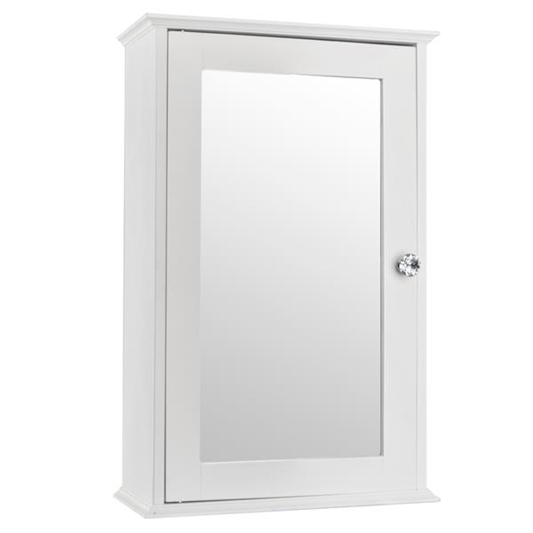 单门浴室镜柜-白色-2