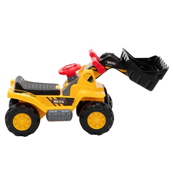 儿童推土机   玩具车 不带动力 + 两粒塑胶仿真石头、一顶帽子-10