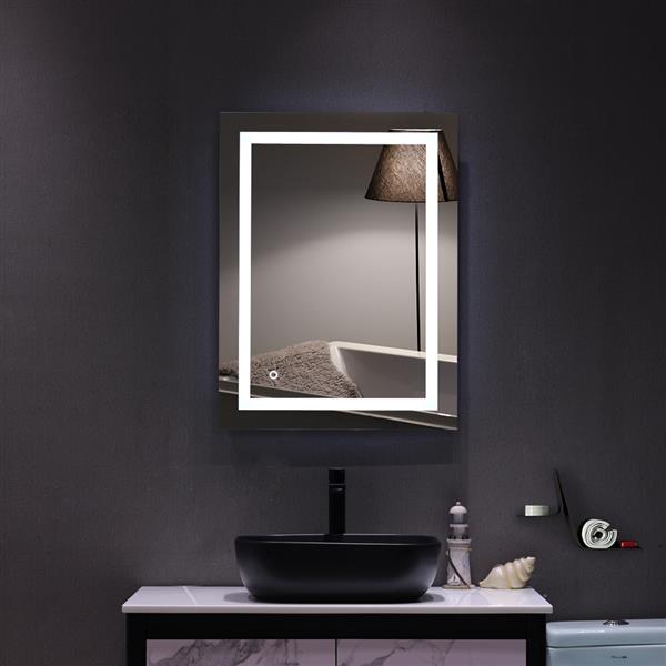 【方形】触摸LED浴室镜-内置灯带-32*24"-10