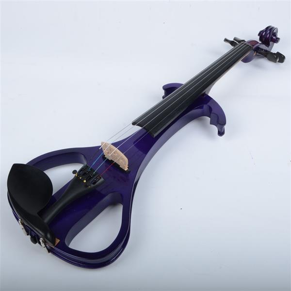 4/4 紫色钢琴烤漆电声小提琴+盒+琴弓+松香+耳机+连接线 V-004-9