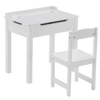 MDF白色 儿童学习桌椅 2件套装 可开抽屉，1桌1椅【59x40.5x59cm】