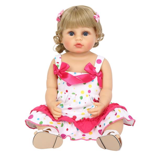 【KRT】全胶仿真娃娃：22英寸 可爱波点裙装-1
