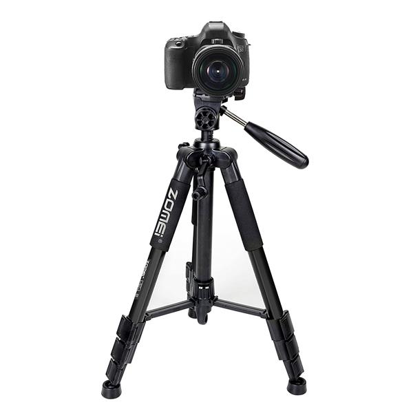 ZOMEI Q111 55寸专业铝合金相机三脚架摄像机支架用于数码单反相机佳能尼康Sony 黑色-6