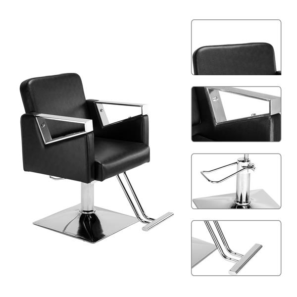 【CS】经典方形理发椅精品理容椅 黑色HC185B-17