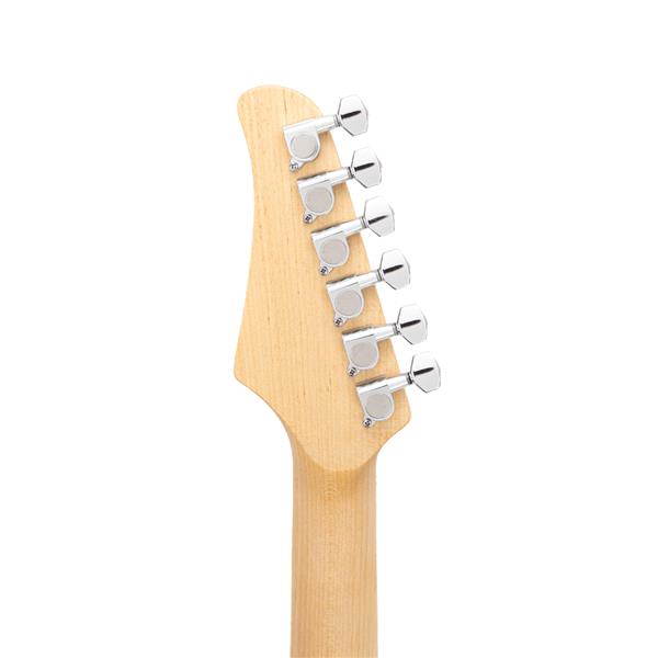 ST3单珍珠护板电吉他(白色)+包+背带+拨片+摇把+连接线+扳手工具-11
