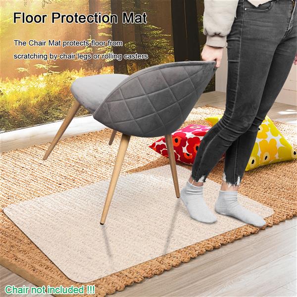 PVC透明地板保护垫椅子垫 带钉 矩形 【90x120x0.2cm】-20