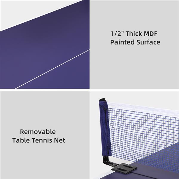 【XD】XD-085儿童乒乓球台（183*91.5*76.5cm）紫蓝色-2