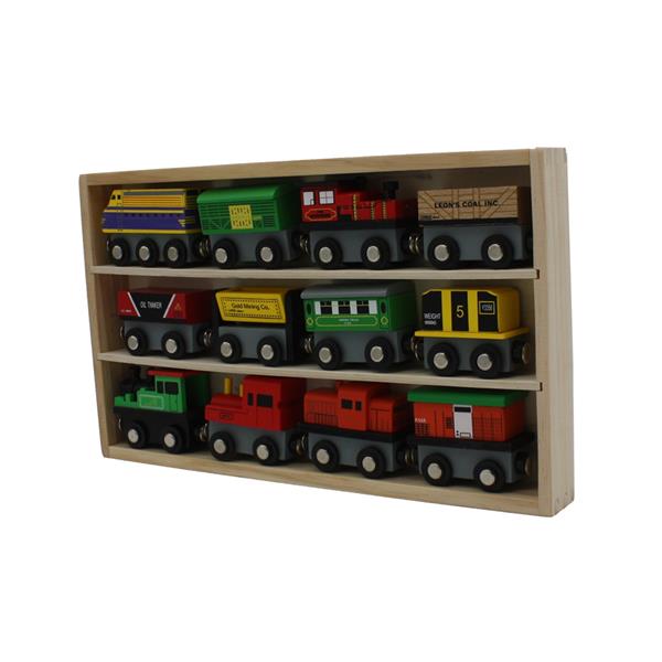 【TS】木质玩具：12节磁吸火车组 可兼容其他轨道 W04A377-7