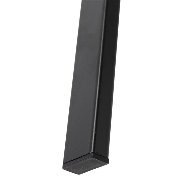 51"竖格黑色靠背长椅-11