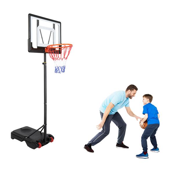 【LX】LX-B03S 便携式可移动青少年PVC透明板 室内外篮球架（篮筐调节高度1.2m-2.1m） 最大适用7#球-3
