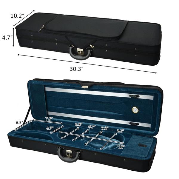 黑色方形小提琴包（带温度计和锁扣） 同17001903-7