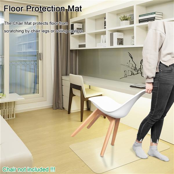  PVC磨砂地板保护垫椅子垫 不带钉 矩形 【90x120x0.2cm】-15