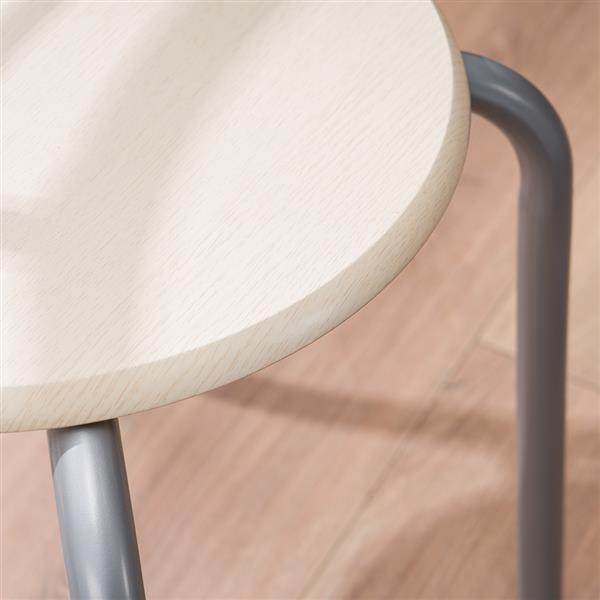 原木色木纹PVC早餐桌 （一桌两椅）【80x53x76cm】-39
