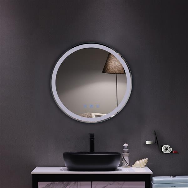 圆形触摸LED浴室镜 三色调光、调亮度-20'-10