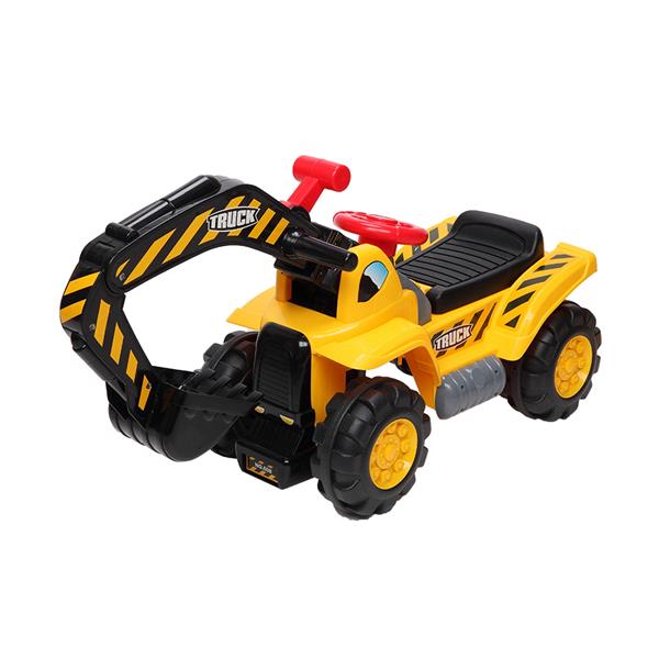 儿童挖掘机玩具车 不带动力 + 两粒塑胶仿真石头、一顶帽子-6